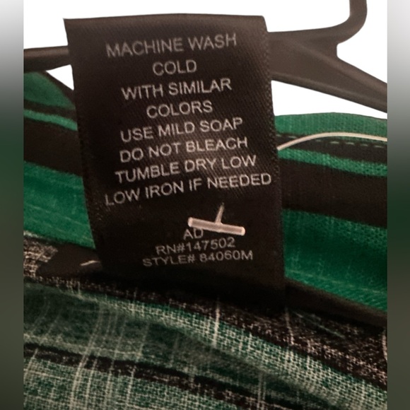 NEW ASHLEY STEWART LINEN BLEND STRIPPED GREEN/ BLACK SIZE 14 - Picture 7 of 7